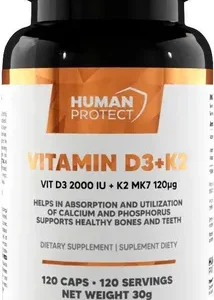 HUMAN PROTECT VITAMIN D3 + K2 120 KAPS